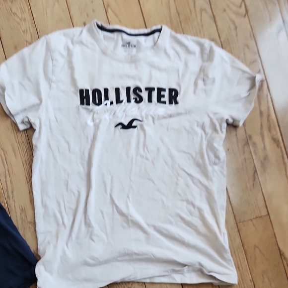 Hollister MENS' Navy and White Logo Tees - Picture 7 of 9
